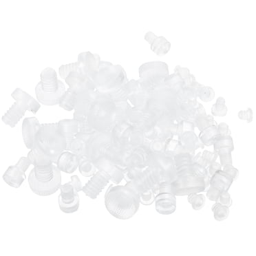 Miangastore 100Pcs Cabinet Bumper Clear Round for Furniture Noise Reduction