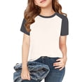 thumbnail image 2 of LLYWEY Girls T-Shirt de Baseball pour Filles, Chandail Raglan pour Enfants, T-Shirt Décontracté à Col Rond et Manches Courtes pour Enfant, T-Shirts Doux pour Tout-Petits pour Adolescentes de 3 à 14 Ans, Tunique à Enfiler, Hauts Gris Foncé 10T, 2 of 7