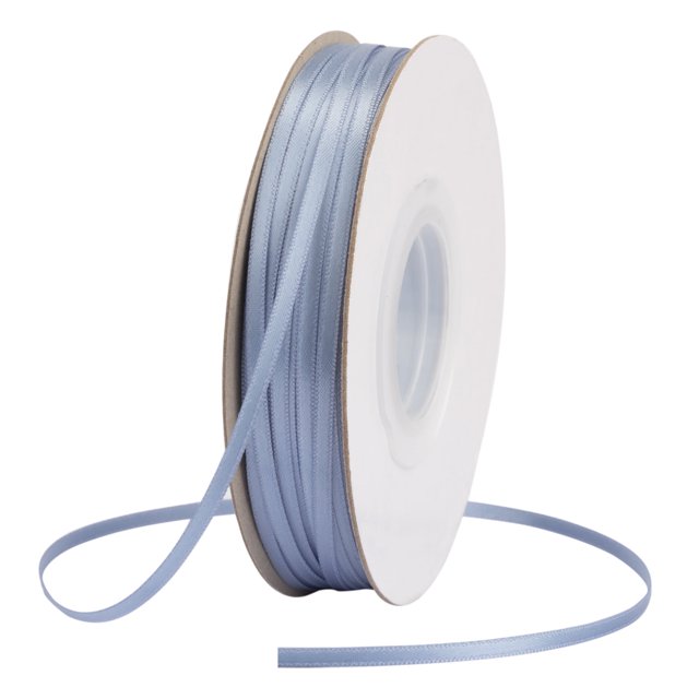 Joycrosso 1/8 Inch French Blue Solid Satin Ribbon, 100 Yards Double Faced Satin for Gift Wrapping Floral Bouquets Wedding Party Decoration