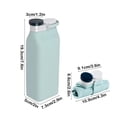 thumbnail image 3 of EGNMCR Kitchen Gadgets, Food Grade Silicone Foldable Water Bottle 20 Ounces Foldable Water Bottle For Travel Sports Water Bottle With Three-Layer Leak Proof Function Silicone foldable water bottle, 3 of 6