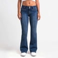 thumbnail image 2 of ohmzyzo Jeans pour Femmes Décontractés Taille Haute à Jambe Grand Jeans Extensibles Décontractés Amples à Jambe Droite Pantalons en Denim Pantalons avec Poches, 2 of 7