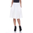 thumbnail image 2 of White Mark Women's Mid Length Fit and Flare Skirt, 2 of 5