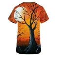 thumbnail image 3 of Dvkptbk Sarrau pour Femmes Halloween T-Shirts à Col en V à Manches Courtes pour Femmes Mode Décontractée Halloween Imprimé Citrouille Imprimé Araignée T-Shirts Tenue de Travail Infirmière avec Poches, 3 of 3