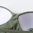 thumbnail image 4 of Maillots de Bain 2 Pcs pour Femmes Taille Haute Croisée Imprimé Floral (Vert Armée, S), 4 of 6