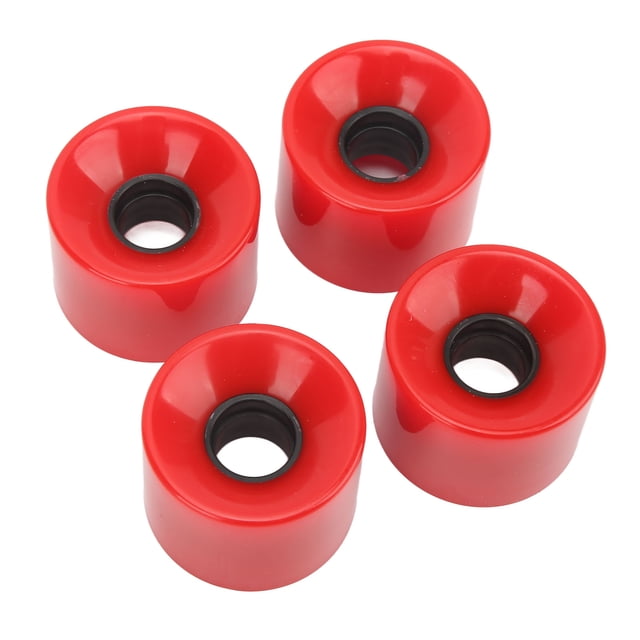 Land Surfboard Wheel, High Strength 4PCS Skateboard Wheels For Ramp Sidewalk Cement Road Red