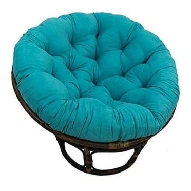 44-inch Solid Micro Suede Papasan Cushion (Fits 42-inch Papasan Frame) - Aqua Blue