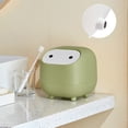 thumbnail image 4 of Modern Plastic Trash Can With Lid Wastebasket For Bathroom Vanity, Desktop, Tabletop Or Coffee Table - Dispose Of Cotton Rounds, Makeup Sponges, Tissues, 4 of 5