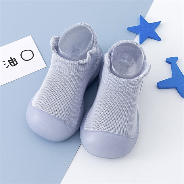NOKIO Toddler Baby Boys Girls First Walking Shoes Ruffled Solid Color Non-Slip Soft Sole PreWalking Sneaker for Baby
