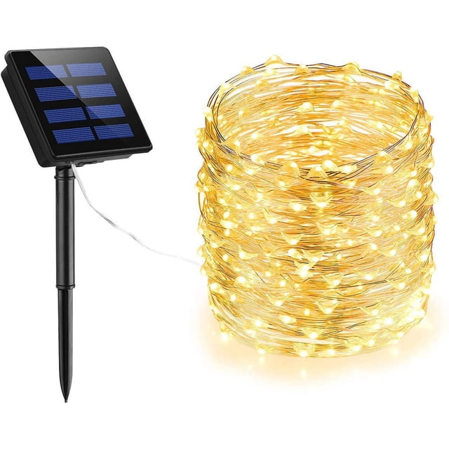 Solar String Lights 200 LED Solar Fairy Lights 72 feet 8 Modes Copper Wire Lights Starry String Lights Indoor Outdoor
