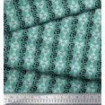 thumbnail image 3 of Soimoi Poly Georgette Fabric Geometric Block Fabric Prints by Yard 42 Inch Wide, 3 of 3