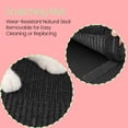 thumbnail image 5 of LEDREM Modern Cat Litter Box Furniture - Hidden Enclosure with Scratching Mat, Dual Doors, Side Table Function, Black and Gold, 5 of 5