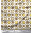 thumbnail image 1 of Soimoi Polyester Crepe Fabric Geometric & Flower Artistic Decor Fabric Printed Yard 52 Inch Wide, 1 of 3