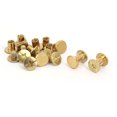 thumbnail image 1 of Unique Bargains 5mmx6mm Écrous de Vis de Liaison Chicago Rivets d'Amarrage Ton Laiton 10 Pcs, 1 of 1