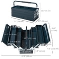 thumbnail image 3 of DURHAND Metal Tool Box Portable Steel Tool Chest Cabinet with Handle, 3 of 9