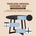 thumbnail image 2 of ROME + OAK Worton Table à Manger Ronde Moderne de Style Ferme de 45 Pouces, Mobilier en Bois, Noir, 2 of 8