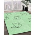 thumbnail image 3 of Ahgly Company Tapis d'Intérieur Ronds de Style Transitionnel Lavables à la Machine, Vert Menthe, 7 Pieds Rond, 3 of 7