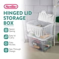 thumbnail image 3 of Sterilite 48 Qt Hinged Lid Storage Box Plastic Stackable Bin with Lid, 12 Pack, 3 of 8
