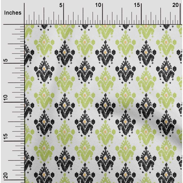 oneOone Polyester Lycra Fabric Ethnic Ikat Print Sewing Fabric BTY 56 Inch Wide