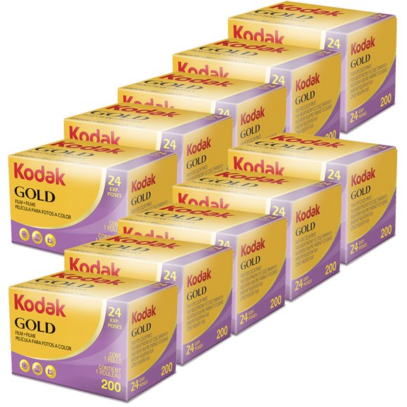 10x Kodak GOLD 200 Color Negative Film 35mm Roll Film, 24 Exposures