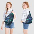 thumbnail image 3 of Tropical Reef Shark Sling Bag - Colorful Coral Environment Pattern, 3 of 4