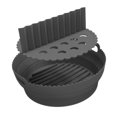 thumbnail image 4 of jifeng Foldable Air Fryer Liner Round Kitchen Gadget Easy Clean Folding Baking Tray Black with Divider, 4 of 9