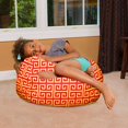 thumbnail image 4 of Posh Creations Bean Bag Chair for Kids, Teens, and Adults Includes Removable and Machine Washable Cover, 27in - Medium, Pattern Scrolls Red and Yellow, 4 of 5