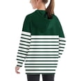 thumbnail image 4 of RXIRUCGD Girls Hoodie Lightweight Sweatshirt, Color Block Striped Pullover Sweatshirt Fall Fashion Girls Clothes, Girls Green Sweatshirt Size 4-5 Years, 4 of 7