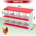 thumbnail image 2 of Chicken Nesting Box, 8 Compartment Metal Chicken Nesting Boxes for Chicken Coop, Easy Egg Collection, Easy Cleaning, Chicken Laying Boxes for Hens, Red, 2 of 7