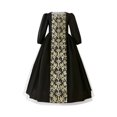 thumbnail image 3 of MKOSPLRT Robe Formelle à Manches Longues pour Filles 4-8 Ans Élégante Robe Brodée Robes Maxi pour Célébrations Culturelles Tenue de Fête, 3 of 4