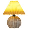 thumbnail image 3 of MesaSe Bedside Lamp Warm White High Brightness Energy-saving USB Powered Detachable Decorative Rattan Pleated Umbrella Study Desk Lights LED Night Light for Living Room, 3 of 6