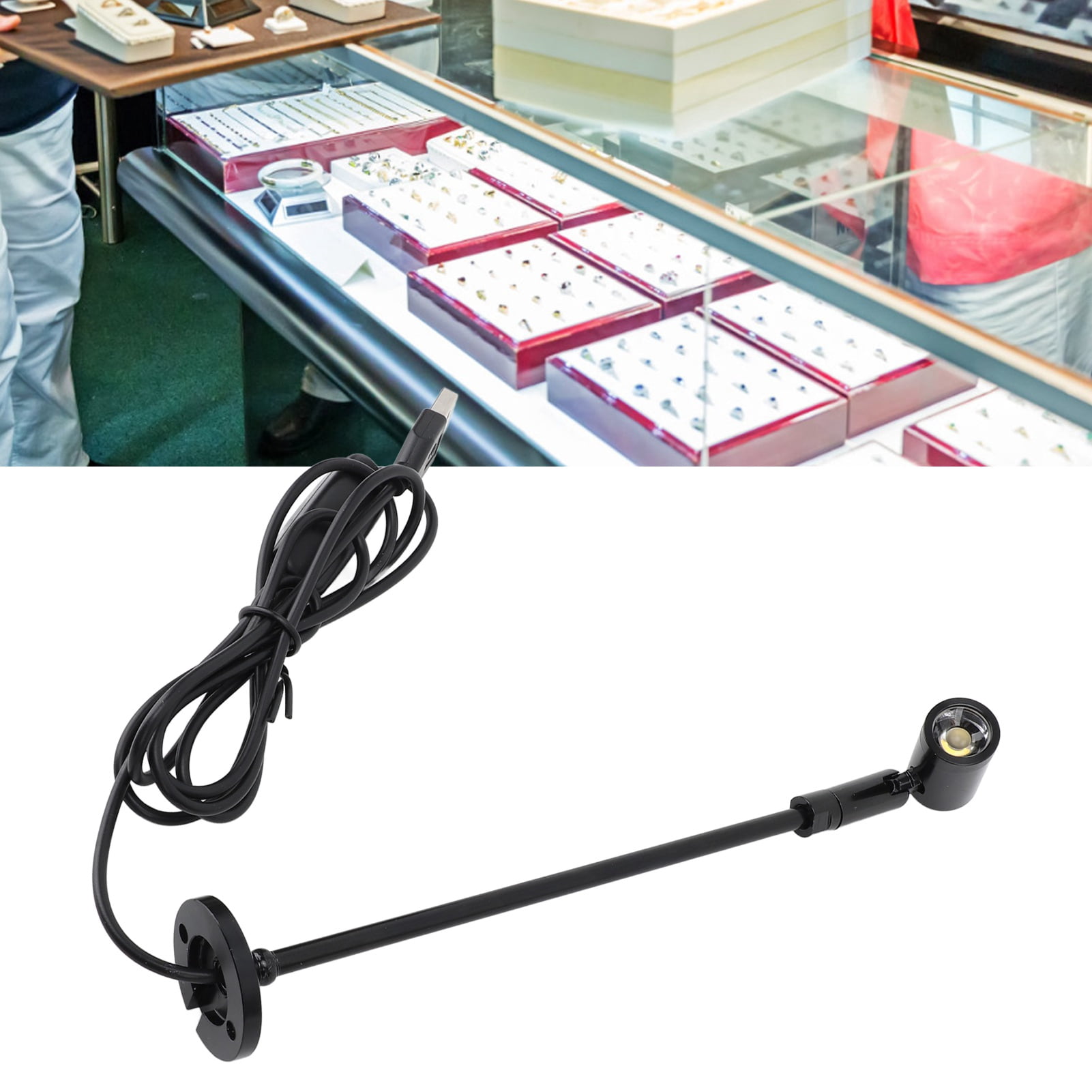 Standing Cabinet Spotlight 5V Minimalist Indoor LED Spotlight Jewelry Display Spotlight Standing for Cafes, Galleries