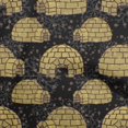 thumbnail image 1 of oneOone Cotton Silk Black Fabric Igloo Sewing Craft Projects Fabric Prints By Yard 42 Inch Wide, 1 of 4