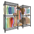 thumbnail image 1 of QinaQin Heavy-Duty Metal Clothes Rack - Freestanding Wardrobe Storage System - Adjustable Shelves and Hanging Rods - Large Storage Capacity, Suitable for Bedrooms and Laundry Rooms, 1 of 7