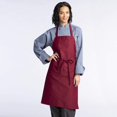 thumbnail image 2 of Uncommon Threads 3000-0300 30W x 34L Bib Apron in Burgundy, 2 of 5