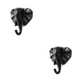 thumbnail image 3 of Wweixi Coat Hooks Easy To Install And Wide Application For Added In Daily Life black(elephant) 2Set, 3 of 6