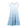 thumbnail image 4 of Tranfacy Robes d'Été pour Ados, Robes pour Filles Taille 10-12, Robe d'Été pour Filles 6-15 Mode Robe à Dégradé de Couleurs avec Poches Manches Courtes Col Rond Robe Trapèze, 4 of 5
