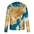 thumbnail image 5 of TIMIFIS Chandails pour Hommes Chandail Imprimé Décontracté T-Shirt à Manches Longues pour Hommes Col Rond T-Shirt Graphique Hauts Hommes Coupe Ample Chandail de Course Chandail Taille-Bluefall, 5 of 5