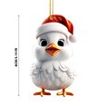 thumbnail image 3 of Meitianfacai Cute Rooster Car Pendant Home Tree Decoration Christmas Tree Ornament Home Decor, 3 of 6
