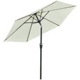 thumbnail image 1 of Outsunny Patio Sun Umbrella, Outdoor Parasol with 6 Ribs, Cream White, 1 of 10