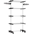 thumbnail image 1 of HOMCOM Séchoir à Vêtements à 4 Niveaux avec Ailes Latérales et Roulettes pour Intérieur Extérieur, 1 of 10