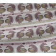 thumbnail image 5 of oneOone Viscose Jersey Fabric Peacock Block Printed Craft Fabric BTY 60 Inch Wide, 5 of 5