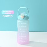 Dvkptbk Water Bottle Motivational Water Bottle with Time Marker 32oz Squeezing Ejection Opening Bpa with Leakproof Wide Mouth and Fast Water Flowing for Outdoor Sport Camping Essentials