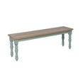 thumbnail image 3 of Home Fare Blue Farmhouse Wood Dining Bench, 3 of 7