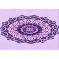 thumbnail image 1 of Ahgly Company Tapis d'Intérieur Lavables en Machine Rectangle Transitionnel Rose Fleur, 2' x 4', 1 of 7
