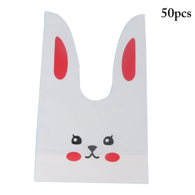 Coofit 50PCS Candy Bag Rabbit Ears Design Treat Bag Party Favor Bag for Cookies Candy