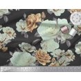 thumbnail image 3 of Soimoi Rayon Fabric Leaves & Rose Flower Printed Fabric 1 Yard 56 Inch Wide, 3 of 3