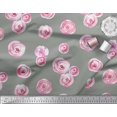 thumbnail image 2 of Soimoi Gray polyester Crepe Fabric Flower Watercolor Print Sewing Fabric BTY 42 Inch Wide, 2 of 3