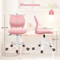 thumbnail image 3 of Costway Kids Desk Chair Ergonomic Swivel Children Mesh Study Height Adjustable Pink Pink, 3 of 9