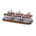 thumbnail image 3 of veasfak Pot de Rangement Alimentaire en Verre Plateau de Service Divisé pour Salon Mariage Bonbons 6 Compartiments, 3 of 8