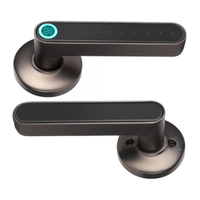 Tuya Serrure de Porte Intelligente Serrure Biométrique Électronique à Empreinte Digitale Clé Poignée de Porte Déverrouillage Protection de Sécurité Maison Intelligente, Profitez de la Vie Intelligente